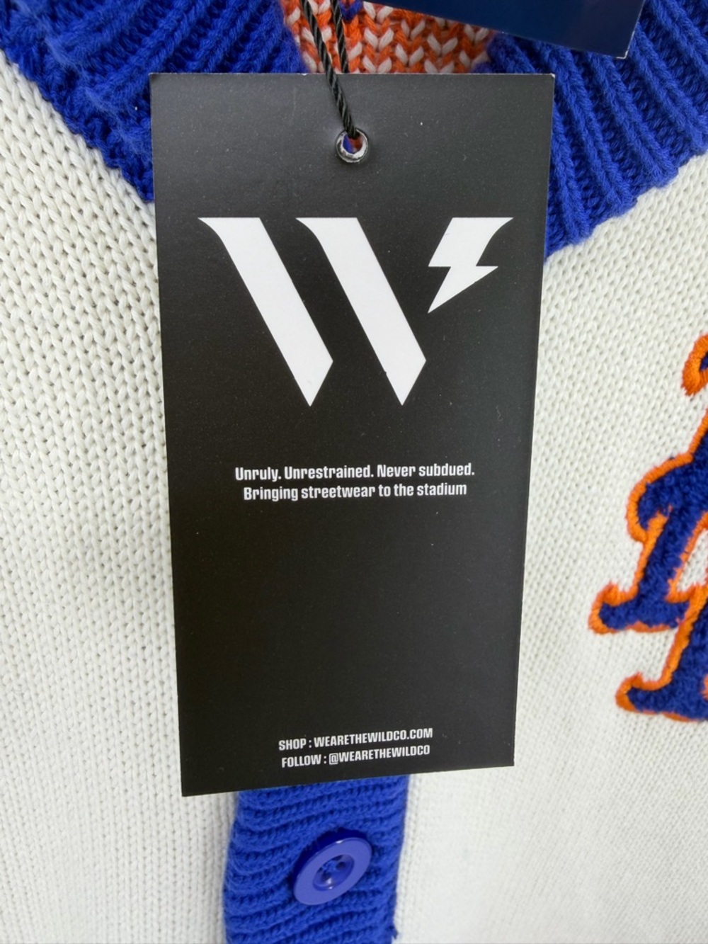 Anthropologie NWT The Wild Collective MLB NY Mets Cardigan Cotton Size XS - Picture 12 of 16